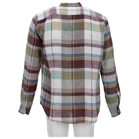 Missoni Plaid Buttoned Shirt in Multicolor Linen - Picture 7 of 8
